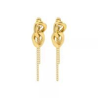 ราคา ต่างหูเหล็กไททาเนียม พู่โซ่หนา ต่างหูทอง 18k โซ่หู ต่างหู (1731959025706042817)