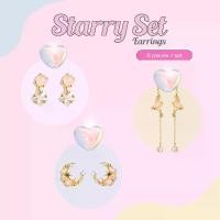 ราคา Fairybaby ต่างหู Starry Set ต่างหูน่ารัก ต่างหูทอง ต่างหูเจ้าหญิง จิวเกาหลี เซทต่างหู 6 ชิ้น (1729743912096926121)