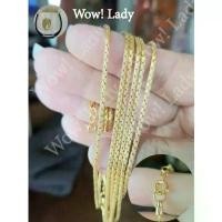 ราคา สร้อยITALYลายใหม่เหมือนทองแท้ชุบในบ่อทองคำ18kแท้ๆ COD (1731898203596424201)