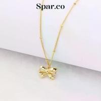 ราคา Spar.co สร้อยคอรูปโบว์ กันสนิม - สร้อยคอไททาเนียม สำหรับผู้หญิง คุณภาพสูง SP-AAA1130 สร้อย สแตนเลส โซ่เสน่ห์หา สร้อยคอแฟชั่นผู้หญิง (1730625476371646936)