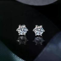 ราคา ต่างหูเพชรโมอีสฝังหกหนามเตย 0.30-2 กะรัต เงิน92.5% ชุบทองคำขาว พร้อมใบเซอร์GRA ขายดี สร้อย ข้อมือ หิน กำไลเชือกเทียน คอ สวยๆ เหลือง (1731604070139202554)