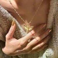 ราคา สร้อยคอจี้นางฟ้า สไตล์วินเทจ สร้อยคอทองคำ 18K,สร้อยคอทองคำ,สร้อยคอผู้หญิง,สร้อยคอ, (1731400740691936873)