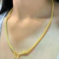 ราคา สร้อยคอทองคำ 2565 ลายเสาหกเสา น้ำหนัก 1-5 บาท สร้อยคอทองคำปลอม ดูเหมือนจริง บริการเก็บเงินปลายทาง (1732095268044965993)