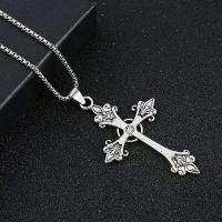 ราคา สร้อยคอเพชร จี้ไม้กางเขน โซ่เสื้อกันหนาว cross necklace สร้อย ไม้กางเขน คริสเตียน แท้ กราม ู (1731748747513006357)