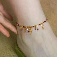 ราคา สร้อยข้อเท้า ดีไซน์เฉพาะ คลาสสิกและทันสมัย เรียบหรู สีทอง เพทายสีแดงและไข่มุก เพทายสีน้ำเงิน ของขวัญสุดพิเศษ (1732291444795279936)