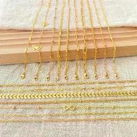 ราคา สร้อยข้อเท้า ชุบทองแท้ โซ่เท้า วางซ้อนกันได้ (1731674786455259021)