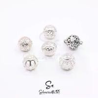 ราคา ลูกปัดเงินแท้ 92.5% ขนาด 10 มิล ทรงกลมมีลวดลาย สำหรับสร้อยข้อมือ สร้อยคอ สร้อยข้อเท้า อะไหล่เงินแท้ (1730611185366174507)