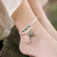 ราคา สร้อยข้อเท้า, เงินสเตอร์ลิง, สำหรับผู้หญิง, สไตล์โบราณ, ลายแกะสลักวินเทจ, จี้พู่, การออกแบบเปิด, สร้อยข้อมือปรับได้, แหวนข้อเท้า (1730647896248323048)