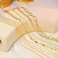 ราคา สร้อยคอโซ่เก็บสี ชุบทอง 18K โซ่กระดูกไหปลาร้า โซ่ DIY สร้อยข้อเท้า สร้อยข้อมือ เครื่องประดับ โซ่ต่อ (1732220678248958248)