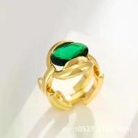 ราคา แหวน, รุ่นใหม่, ทองแดงชุบทองแท้, เพทายสีเขียว, การออกแบบเฉพาะดีไซเนอร์, เครื่องประดับใหม่, สำหรับผู้หญิง, ชิงเต่า (1731964998064768755)