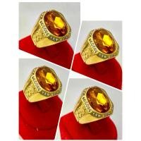 ราคา Thailand แหวนทอง 18K พลอยบุษราคัมสีเหลือง ด้านข้างมังกรทอง ช่วยเสริมบารมี โชคลาภ วาสนา (1732322708753778767)
