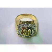 ราคา COD ทองเหลืองชุบทอง 24k แหวนนายร้อยตำรวจ ประดับเพชร CZ ไซส์ 8-13 แหวนทอง แหวนทองไม่ลอก24k แหวนตำรวจ แหวน ทอง ตำรวจ (1732341125803313295)