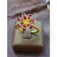 ราคา #แหวนทองลงยา แหวนลงยา แหวนทอง แหวนสุโขทัย แหวนใส่กับชุดไทย แหวนดอกไม้แหวนแฟชั่นแหวนใส่ออกงานได้ลายสวยเหมือนแท้ แนะนำ (1731672049871914022)