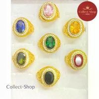 ราคา แหวนพลอย ผู้ชาย ( ฟรีไซส์ ) แหวนทอง18k ไม่ลอก ไม่ดำ แหวนมงคล (1731384293739562363)