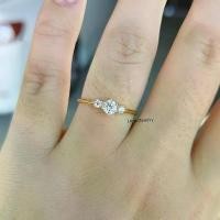 ราคา Lena Jewelry แหวนเพชรCZ ดีไซน์ 3 เม็ดเรียงดัน ความหมายดี (1729837901338741497)