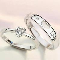 ราคา แหวนคู่, Yongjie Tongxin, รูปหัวใจกลวง, แหวนเพชร, ของขวัญรักทางไกล, ด้วยหัวใจ, สำหรับคู่รัก, แหวนคู่ (1730191886832339017)