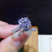 ราคา แหวนเพชร 3 กะรัต แหวนเปิดเพชรเต็ม Moissanite สำหรับผู้หญิง ในสต็อก (1731630264153834642)