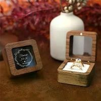 ราคา กล่องเครื่องประดับไม้เนื้อแข็งวอลนัท กล่องใส่แหวนแต่งงาน ที่เก็บเครื่องประดับขนาดเล็ก ท็อปโต๊ะสำหรับค้นหาการแต่งงาน แหวนเพชร (1729860734561257951)
