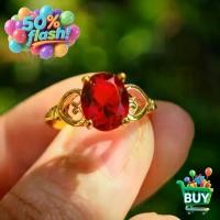 ราคา แหวนชุบทองสไตล์เกาหลี สำหรับผู้หญิง แหวนเปิดปรับระดับได้ ฝังโกเมน แหวนทับทิม ดีไซน์ขั้นสูง เหมาะสำหรับเด็กหญิงและสตรี สต็อกพร้อมในปี 2025 สร้อย ผู้ ชาย ใส่ พระ ทองแท้ ได้ จิว เกา (1731763741441295480)