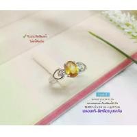 ราคา แหวนบุษราคัม เรือนเงินแท้92.5% ประดับเพชร cz ชุบทองคำขาว size 54(เรือนเงินแท้) (1729592745687157305)