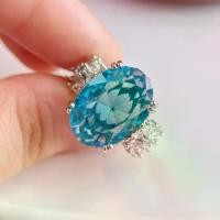 ราคา แหวนพลอยเม็ดใหญ่ บุคลิกภาพเทียม แหวนบุษราคัม ช่องแฟชั่น (1731088554339830029)