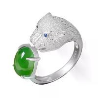 ราคา แหวนหัวเสือดาวผู้หญิง แหวนหัวเสือดาวที่สง่างามและอ่อนโยน ฝังหยกเปิด ครอบงำ แหวนหยก (1729860606041688162)