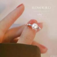 ราคา qweniqwen2 iDEALแหวนไข่มุก Flower Bud แหวนมุก แหวนเงิน925 ไข่มุกสีขาว แหวนปรับขนาดได้ แหวนแฟชั่น ของขวัญ (1731267614291297586)