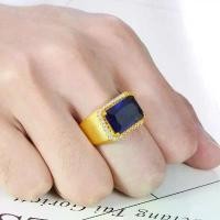 ราคา แหวนคาร์ไบด์สีน้ำเงิน, ชุบทอง, เพชรสีทองเทียม, พลอยเทียมเพทาย, แหวนอัญมณี, ชุบทอง (1731718646167012950)