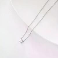 ราคา Ar-Kang Collection* AKN602 สร้อยคอเงินแท้ จี้เพชร ประดับ White CZ ชุบทองคำขาว Silver92.5% (1731310654342269864)