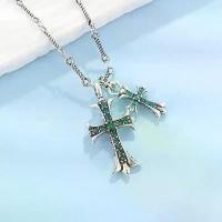 ราคา จี้เพชร K Luoxin คุณภาพสูง ดีไซน์ไม้กางเขนคู่ เพชรเม็ดเดี่ยว สีสันสดใส สไตล์ฮิปฮอป อินเทรนด์และทันสมัย อเนกประสงค์สำหรับคู่รัก มาใหม่ (1732306028449401018)