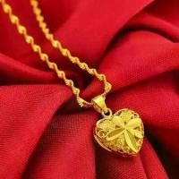 ราคา [COD] มีเก็บเงินปลายทาง สร้อยทองไม่ลอก สร้อยคอระย้า ลายสี่เสาห้อยหัวใจ น้ำหนัก 2สลึง ยาว 18นิ้ว สินค้าขายดี ชุบเศษทองเยาวราช ชุบทอง100% งานฝีมือจากช่างเยาวราชทองไม่ลอกไม่ดำ สร้อย (1731963357390604263)