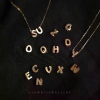 ราคา สร้อยคอชุบเงินแท้ S925 จี้ทอง 14K น่ารัก มินิ ตัวอักษรภาษาอังกฤษ ชื่อ คู่รัก DIY (1729785070695319654)