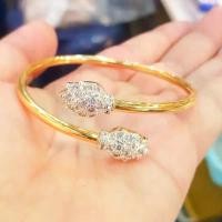 ราคา กำไลหัวบัวประดับเพชร กำไลฟรีไซร้ ขยายได้ถึง20cm. กำไลเพชร กำไลทอง 0371 คลังสินค้า (1731553693786408040)