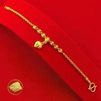 ราคา SSGOLD สร้อยข้อมือ 2 สลึง เต๋าบอลจี้หัวใจ กำไลทอง กำไลข้อมือ ทองปลอม ทองเหมือนแท้ ไมครอน ไม่ลอก ทองชุบ (1729667935189043796)