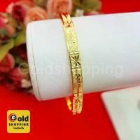 ราคา กำไลคลิปล็อค หุ้มเศษทองเยาวราช เส้นผ่านศูนย์กลาง 6cm ทองหุ้ม ทองชุบ กำไลแฟชั่น กำไลทอง (1731764133723736950)