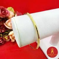 ราคา กำไลหลอด กำไลทอง ลายเงาสลับจิก แบบสวม เส้นผ่านศูนย์กลาง 5.8 ซม. ชุบทอง ดีไซน์ทันสมัย สวยงาม ใช้ได้ทุกโอกาส ข้อมือแฟชั่น (1731455419603191483)