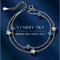 ราคา กําไลโอมแท้ MEETกำไลเงิน Starry sky กำไลเงินแท้ สร้อยข้อมือปรับได้ กำไลเพชร กำไลแฟชั่น กำไลข้อมือเงิน925 (1731890515913376800)