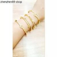 ราคา กำไลข้อมือประดับเพชร กำไลเพชร กำไลแฟชั่น ข้อมือเพชร ข้อมือทองเคลือบ ทองปลอม (1731832179671205482)
