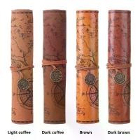 ราคา กระเป๋าเครื่องเขียนหนัง PU สไตล์ย้อนยุค สำหรับเด็กชายและเด็กหญิง กระเป๋าเครื่องสำอาง กระเป๋าใส่ปากกาม้วน เหมาะสำหรับของขวัญนักเรียน แปรงเครื่องเขียน อุปกรณ์แต่งหน้า แผนที่สมบัติ (1731551330757477838)