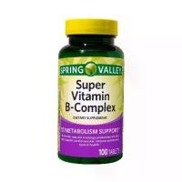 ราคา Spring Valley Super Vitamin B-Complex Tablets Dietary Supplement, 100 Count ซุปเปอร์ วิตามินบีรวม 100 เม็ด วิตามิน ดวงตา (1730995727976205234)