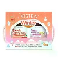 ราคา Vistra เซตคู่ ปังกว่า SKIN SET & Winter Set Acerola Cherry 45เม็ด /Grape Seed 20เม็ด /Gluta800 14เม็ด วิตามิน ชะลอความ วิตามิน ซี (1730829752739269353)