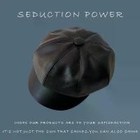 ราคา หมวกเบเร่ต์หนัง สีดำ สไตล์ชิคๆ ดีไซน์วินเทจสไตล์อังกฤษ หมวก ny หมวก la (1731538764983470685)