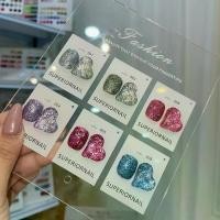 ราคา (La)สีเจลกากเพชร 6 สี กากเพชรเลเซอร์ มีชาร์จให้นะคะ(G14) (1729964663521905492)