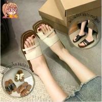 ราคา Anna shop มาใหม่ รองเท้าแตะแฟชั่น เรียบหรู รองเท้าแตะสไตล์เกาหลี งานมินิมอล พร้อมส่ง T323 (1731373629945054945)