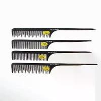 ราคา หวีไฟเบอร์ หวีหาง Anna หวีซอย หวีตัดผม หวีผม สีดำ (1729691348271598377)