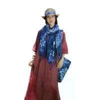 ราคา ผ้าคลุมไหล่ มัดย้อม ลายผ้าพื้นเมือง สำหรับผู้หญิง น้ำหนักเบา กันแดด สไตล์โบโฮ ผ้าพันคอโอเวอร์ไซส์ ยูนนาน ผ้าบาติก christian veil keffiyeh (1731699870472374196)