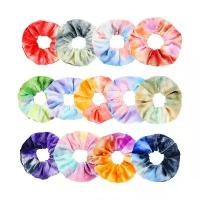 ราคา Scrunchies ผ้ากำมะหยี่ มัดย้อม สีรุ้ง ยางรัดผม เครื่องประดับผม ของขวัญ christian veil (1731491470225737416)