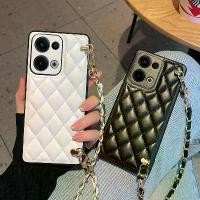 ราคา เคสโทรศัพท์, เหมาะสำหรับ OPPO Reno13, กระเป๋าสะพายหลัง, สไตล์ Rhombic Chanel, เคสป้องกันโทรศัพท์มือถือ, พร้อมกระดานหลัง, KS (1731450637111363924)