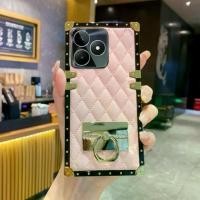 ราคา เคสโทรศัพท์, YKXS, สำหรับ Realme C63, C61, C53, C51, C55, Note 50, แหวนโลหะ 3 มิติพร้อมสไตล์ Chanel รูปเพชร, กันกระแทก (1730955030205401993)