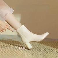 ราคา รองเท้าบูทส้นหนาสำหรับผู้หญิง ส้นสูง 2024 ซับในผ้าฟลีซ หัวเหลี่ยม Dr. รองเท้าบูทหุ้มข้อ, Martens, รองเท้าบูทบาง, แฟชั่น (1731343482994592340)